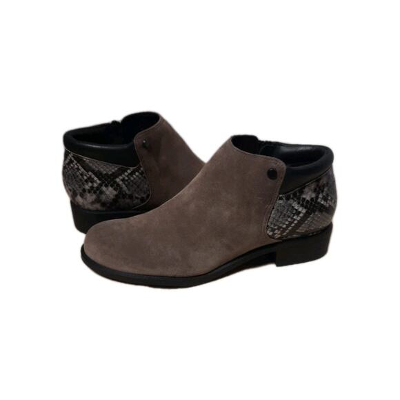 SAS Bethany 10 W‎ Tumbleweed Brown Suede Leather Side Zip Ankle Bootie - Picture 1 of 9